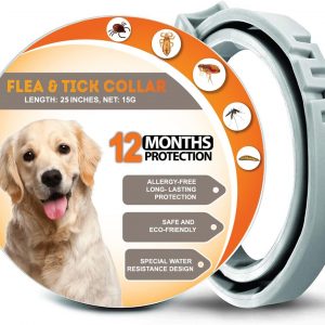 Dog Flea & Tick Collars 25 Inches – 12 Months Protection – 100% Natural Ingredients