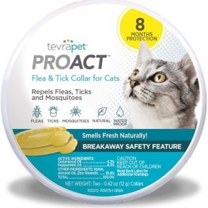 Flea and Tick Collar for Cats, 8 Months of Flea and Tick Protection, Repels Mosquitos