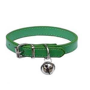 Green Leather Pet Collars for Cats,Baby Puppy Dog